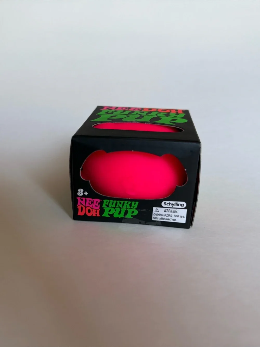 Schylling Needoh Funky Pup Neon Pink stress toy